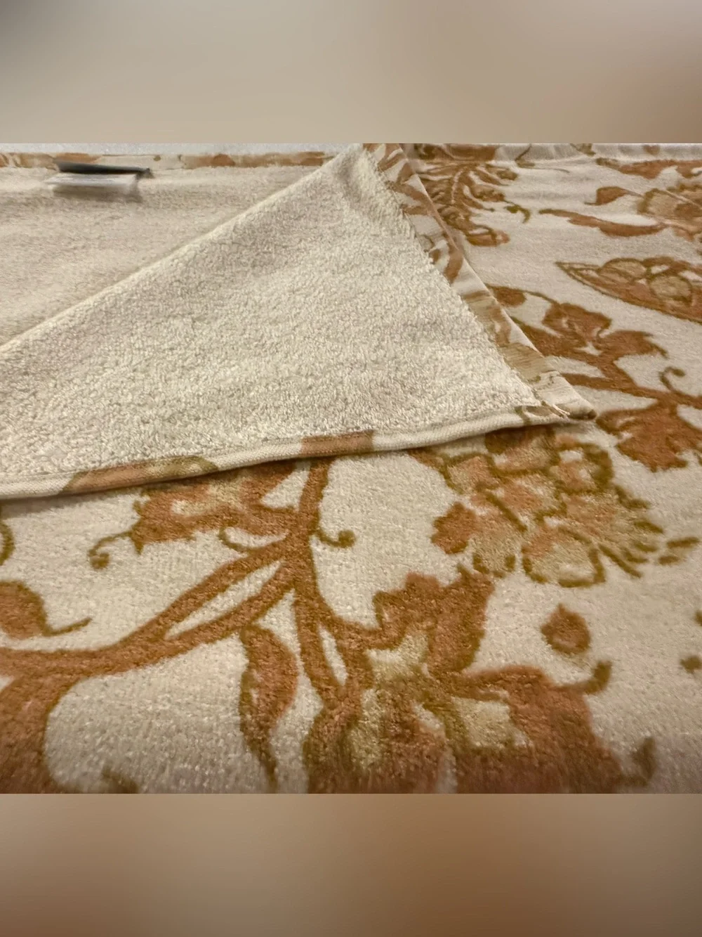 New Vintage Pottery Barn Antonia Kalamkari Bath Towel Set, Two, Warm, 26X55”